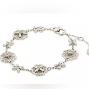 🔹️KATE SPADE 🔹️Silver Heritage Bloom Line Bracelet